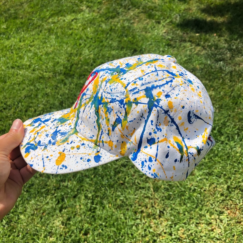 🌀SOLD🌀 1/1 Ten Stacks “Remix” Paint Splatter Hat - Picture 2 of 4